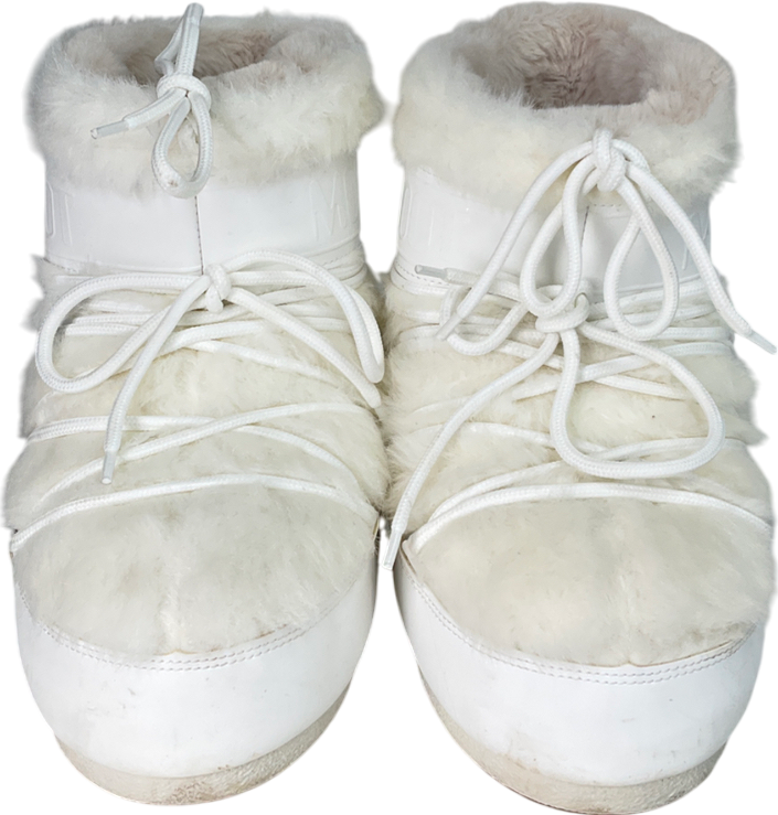 Moon Boot White Icon Low Ankle Boots UK 5 EU 38 👠