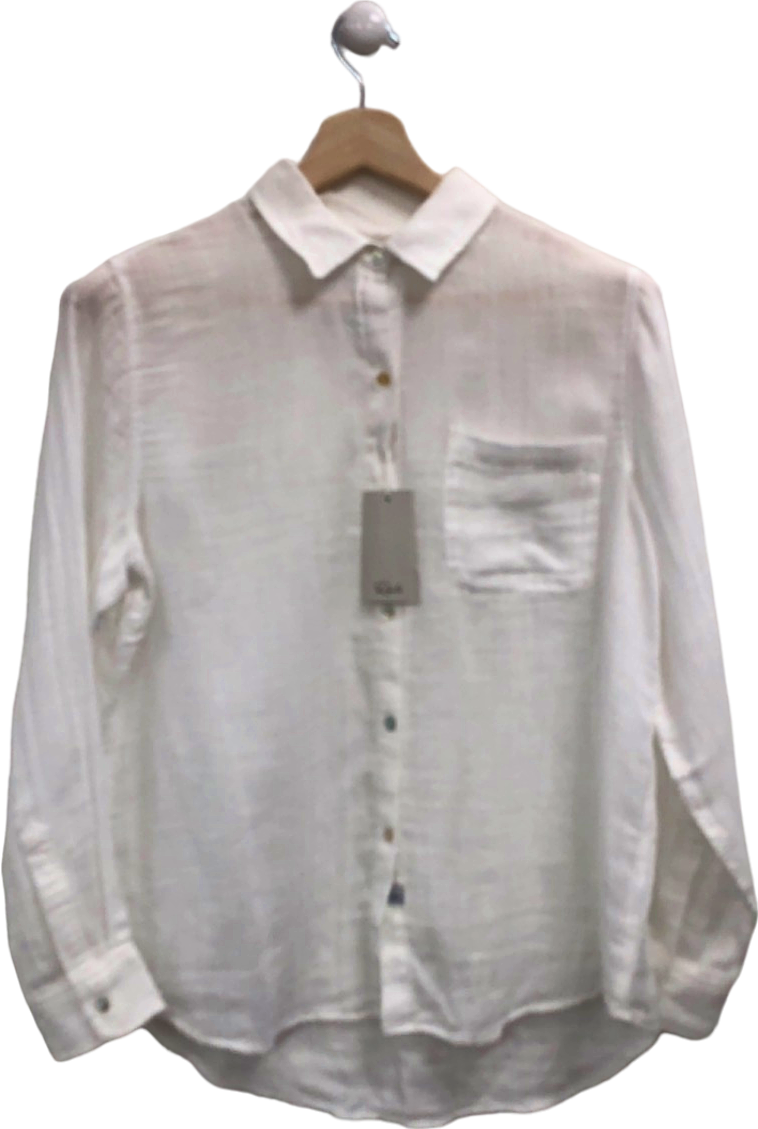 Rails White Long Sleeve Shirt UK M