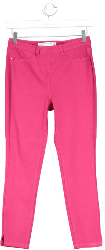 Next Pink Jersey Denim Legging Cropped UK 8 Petite