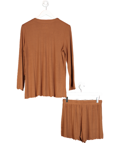 Serena Days Brown Bamboo Rib Two Piece Set UK XS