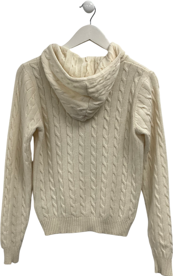 Brandy Melville Cream Arms Cable Sweater One Size