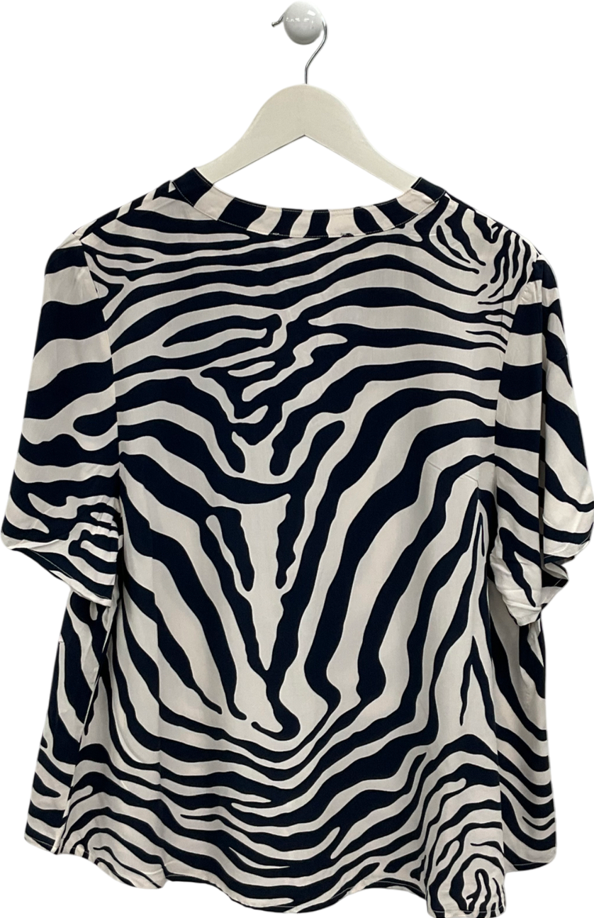 everyday Cream Swirl Patterned Top UK 10