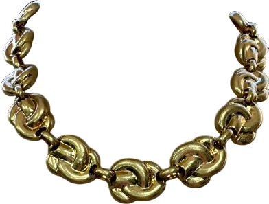 River Island Yellow Gold Knot Necklace One Size