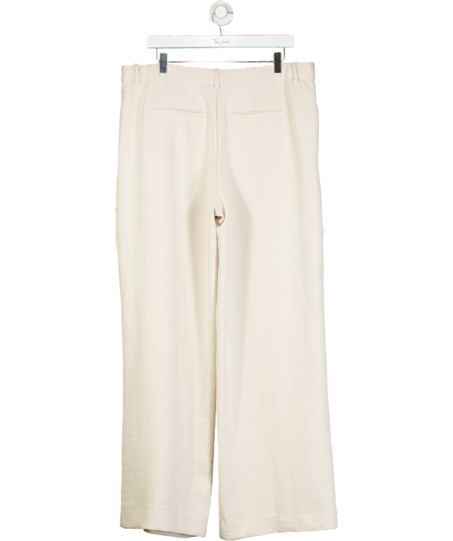 Abercrombie & Fitch Beige Sloane Tailored Wide Leg Pant W33