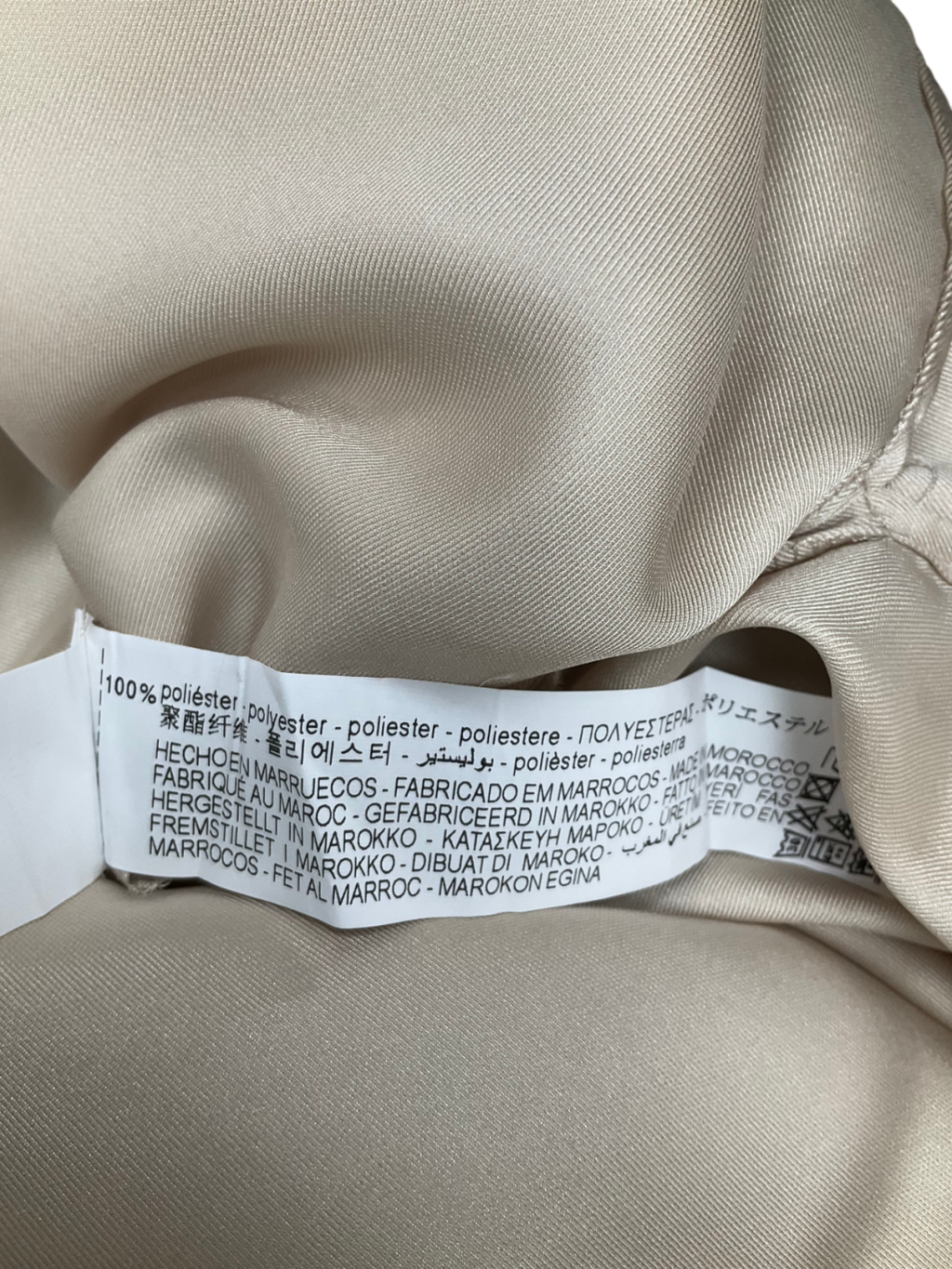 ZARA Cream Satin Shirt UK M