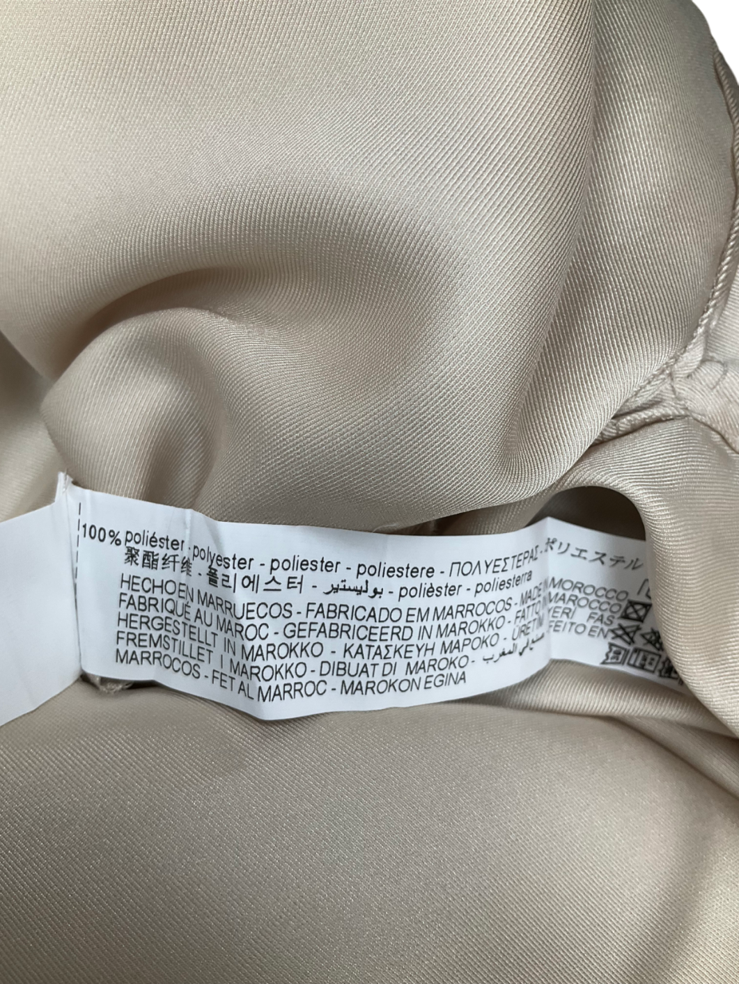 ZARA Cream Satin Shirt UK M