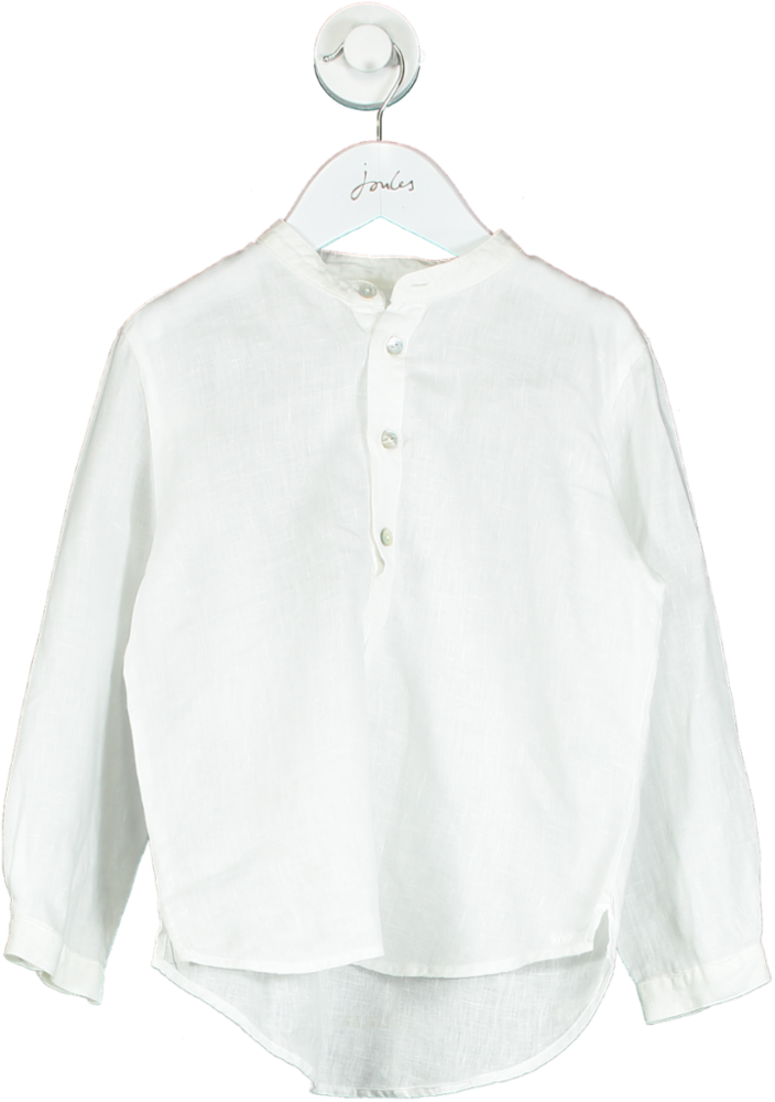 Knot White Linen Shirt UK 6 yrs
