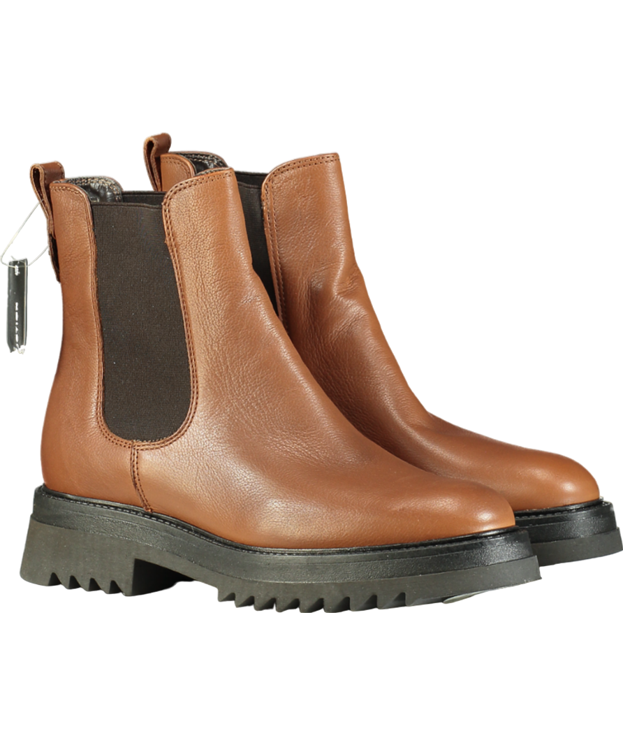 Carvela Brown Strong leather chunky chelsea Boots UK 5 EU 38 👠