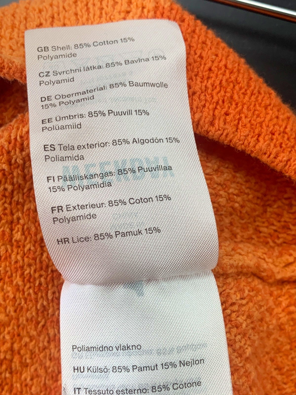 Weekday Orange Knitted Jacquard Top UK S