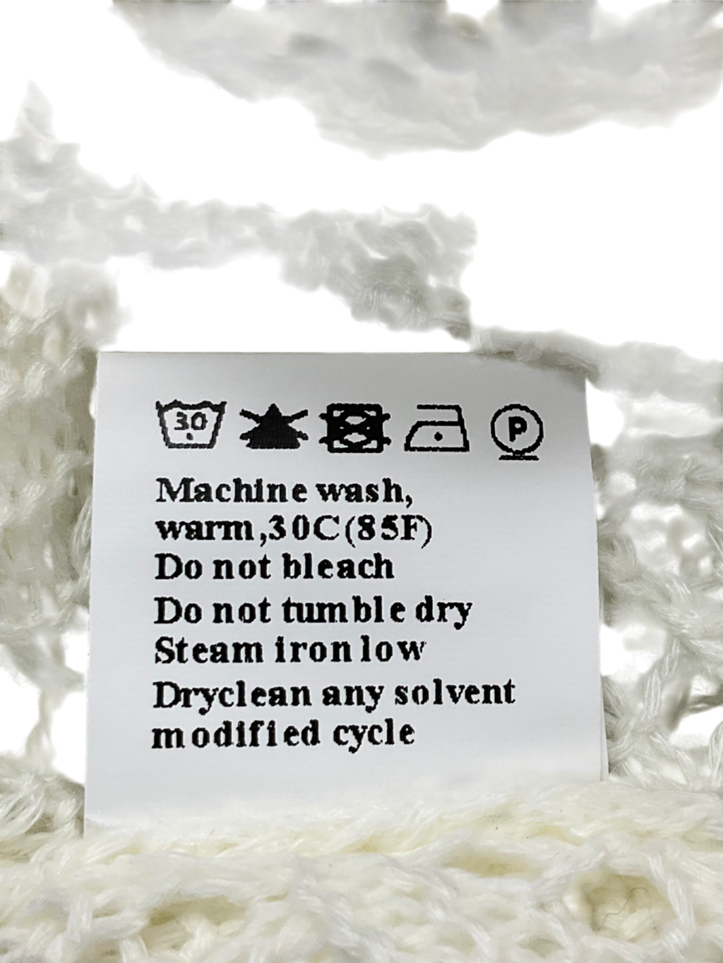 Cream Crochet Tank Top UK S