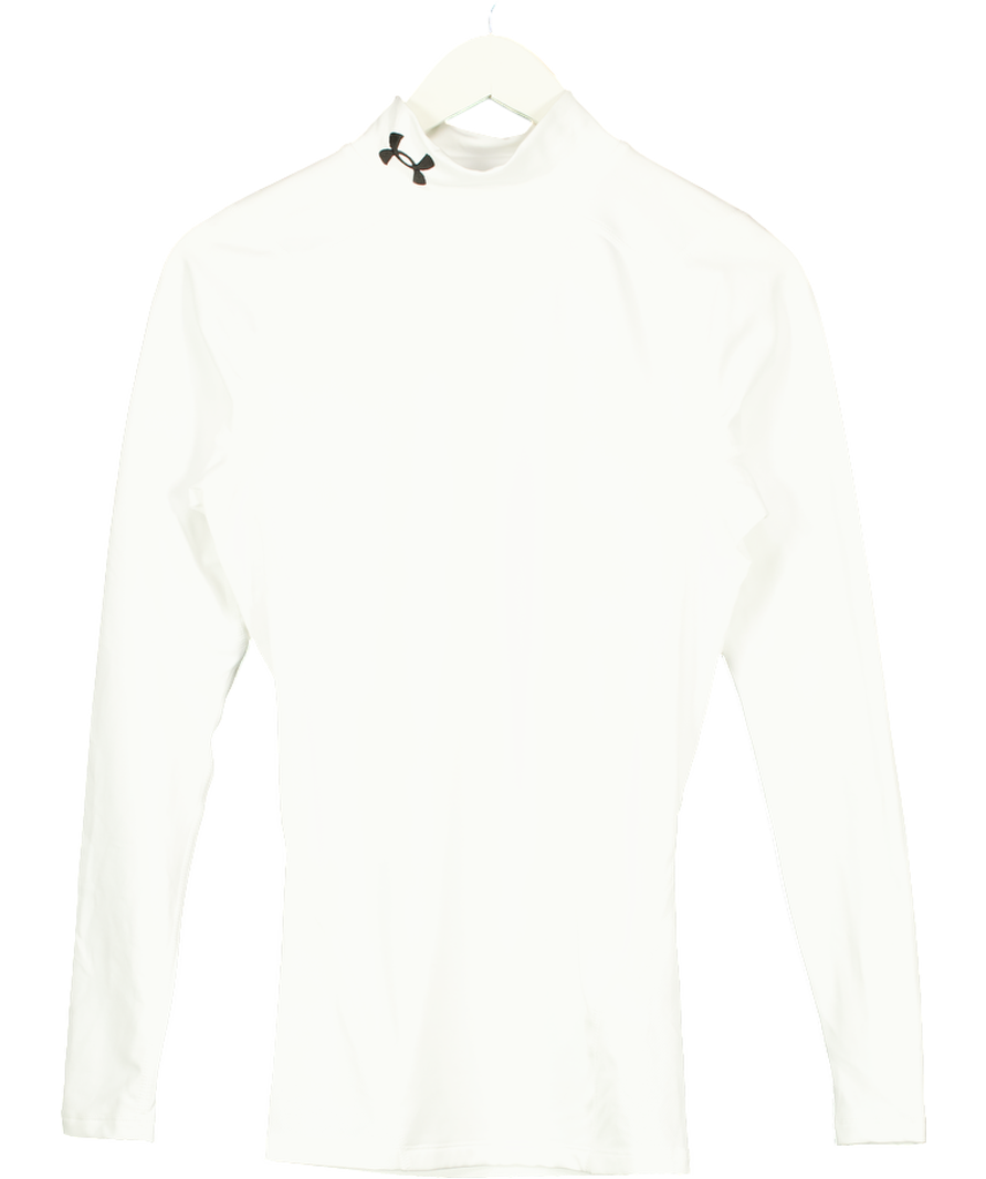 Under Armour White Men's Heatgear® Mock Long Sleeve UK M/L