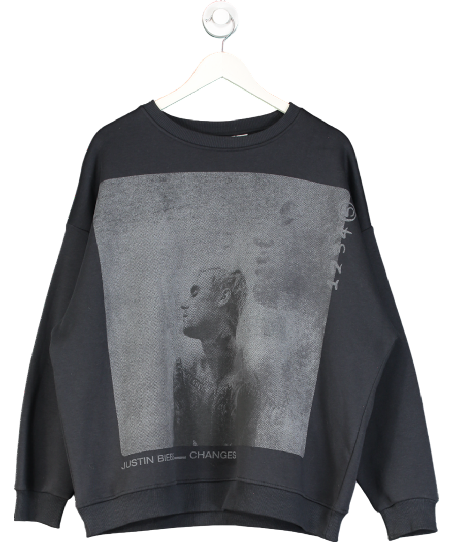 JUSTIN BIEBER Grey "changes" Sweatshirt UK L