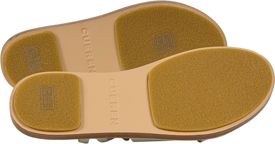 CUEREN Stone Beige Venice Leather Sandals UK 4 EU 37