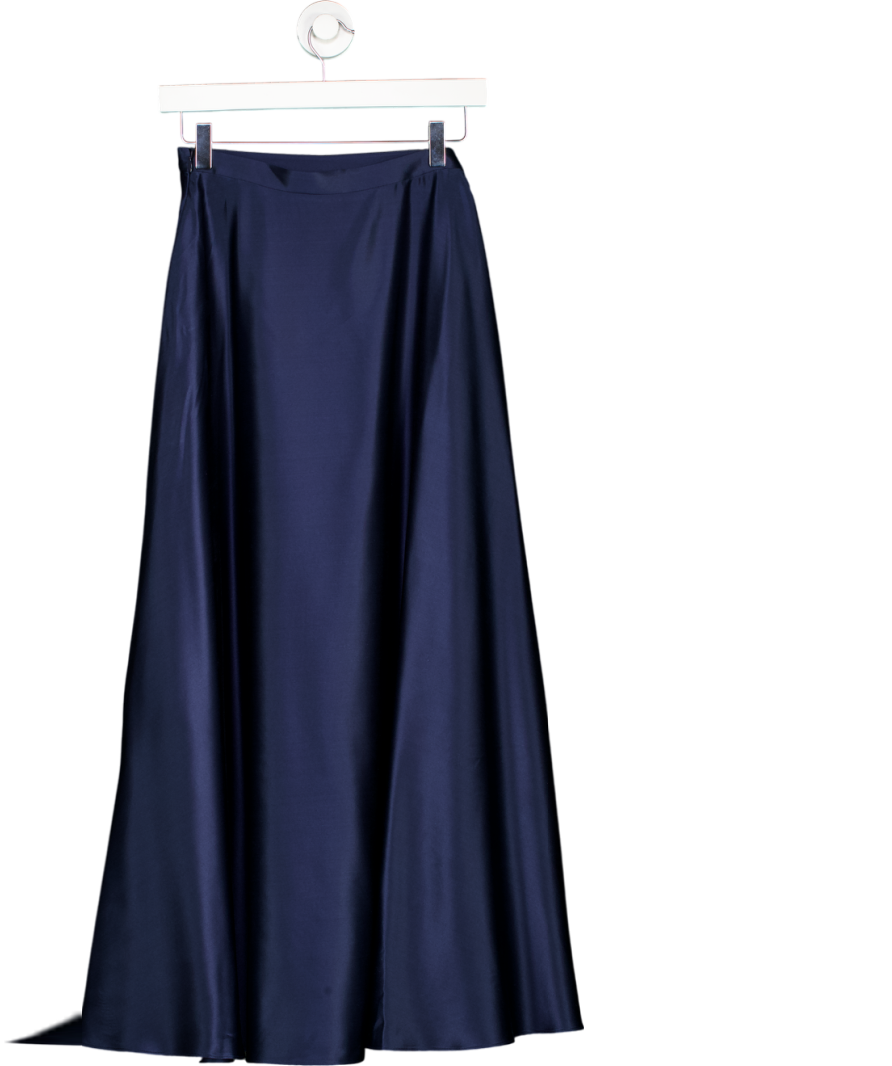 Lily Silk Blue Selene Umbrella Maxi Skirt UK 6