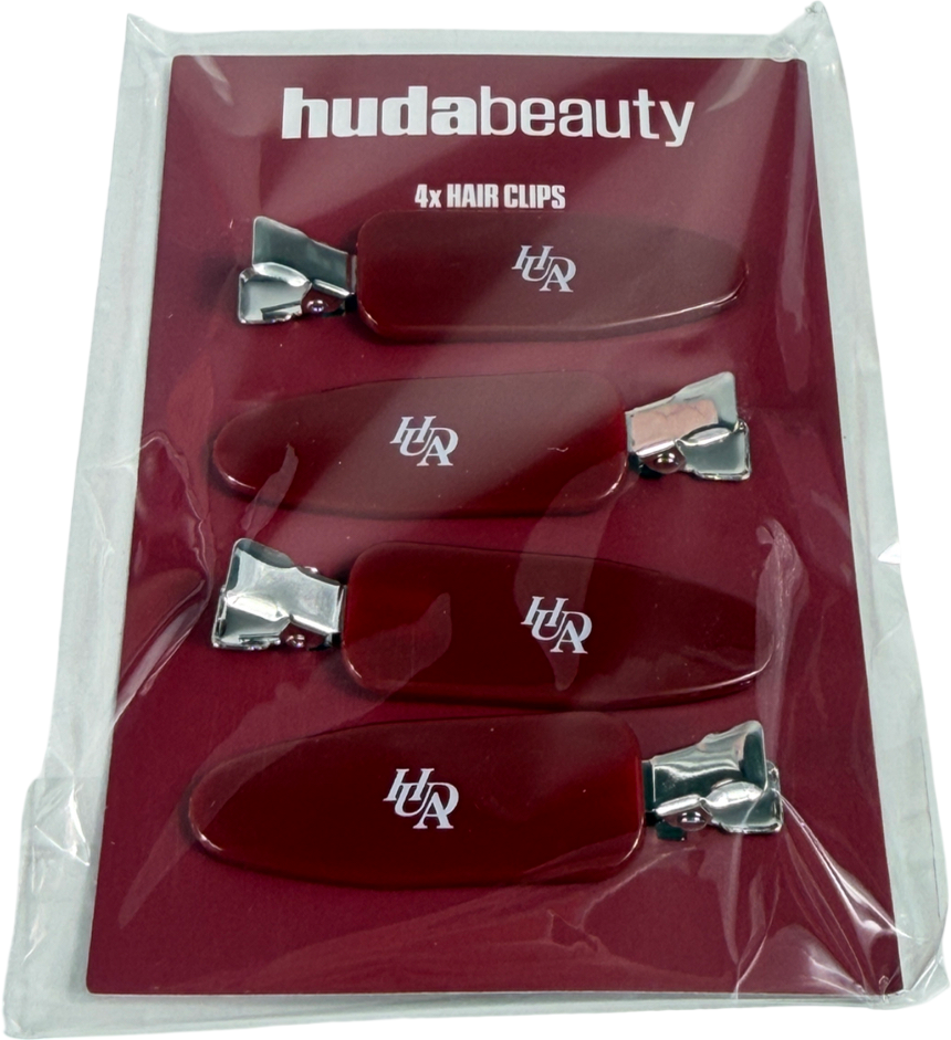 Huda Beauty Red X4 Hair Clips One Size