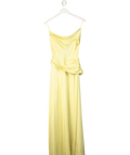 Yellow Satin Maxi Gown UK S