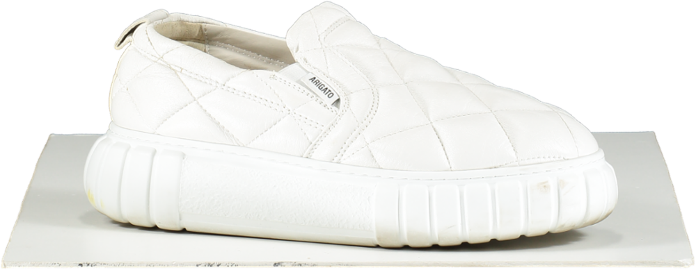AXEL ARIGATO White Haze Quilted leather Slip On platform Trainers UK 6 EU 39 👠