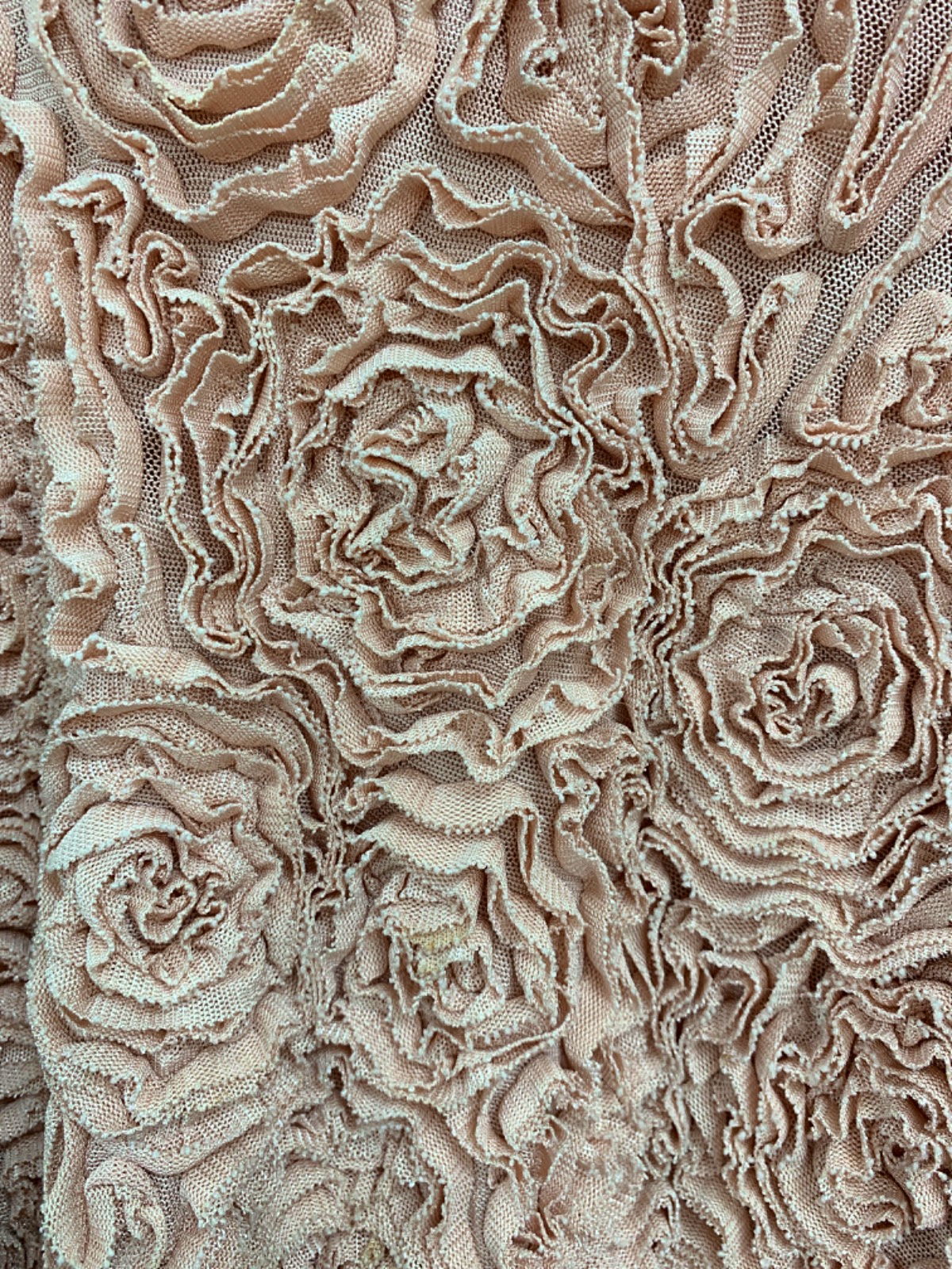 Pink Floral Textured Sweater One Size