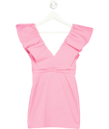 Elle Zeitoune Pink Destiny Fitted Mini Dress UK 6