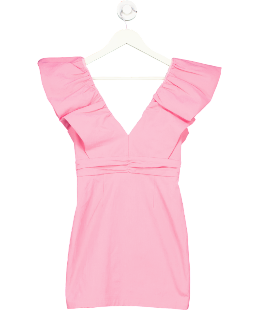 Elle Zeitoune Pink Destiny Fitted Mini Dress UK 6