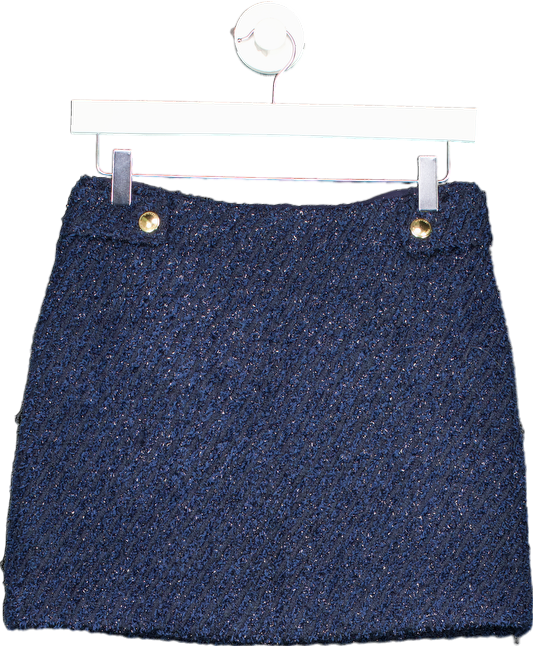 Michael Kors Navy Tweed Skirt UK XS