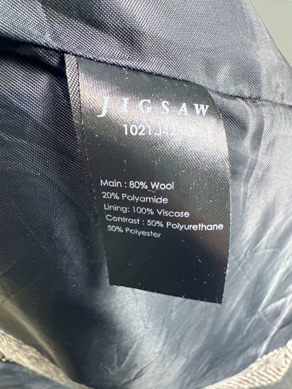 Jigsaw Beige Herringbone Long Coat UK M