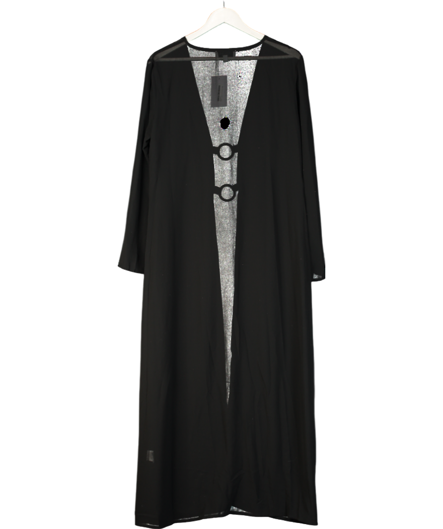 Aria Cove Black Sheer Ring Detail Cover Up UK 16