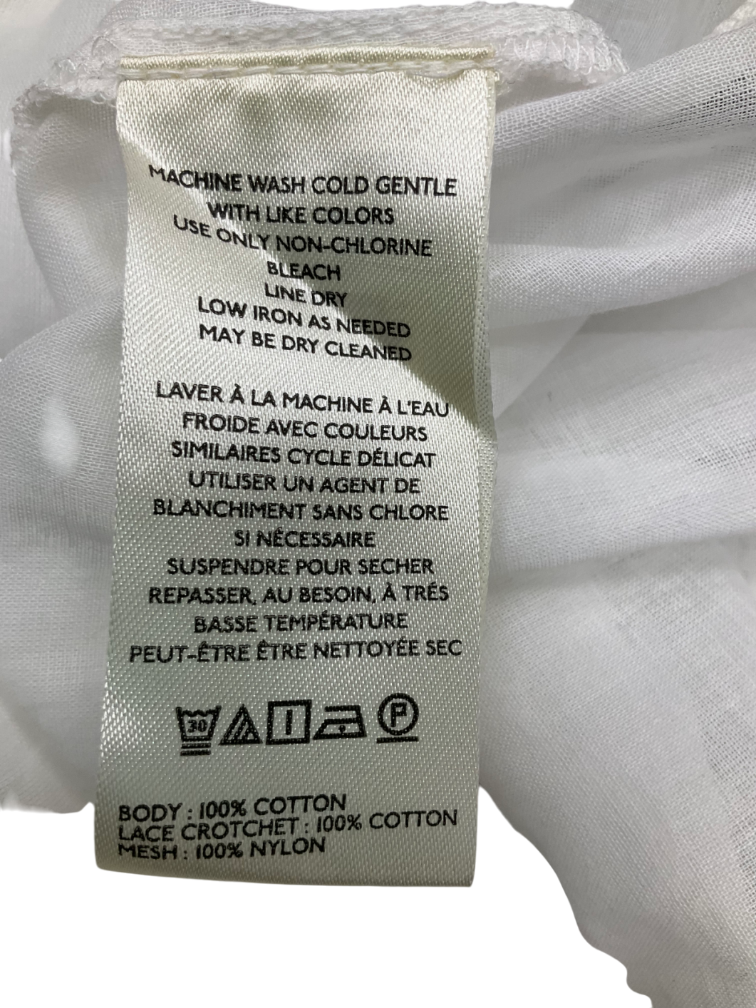 Free People White Cotton Blouse UK M