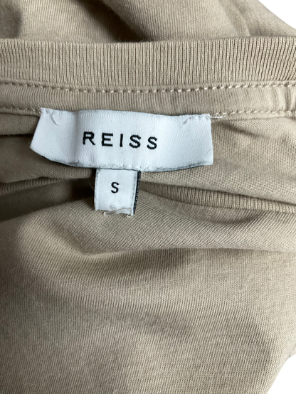 REISS Beige Crew Neck T-shirt In Stone UK S