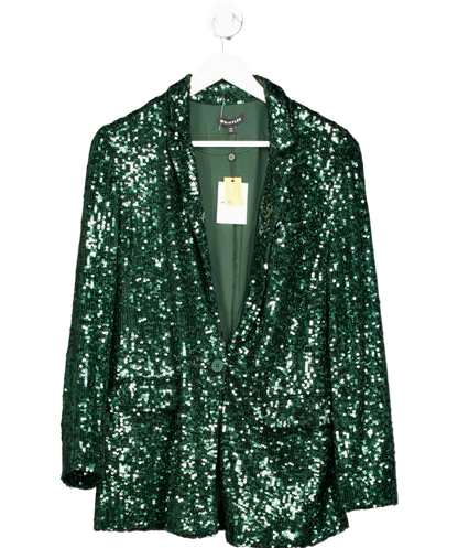 Whistles Green Sequin Single Breasted Blazer UK 12