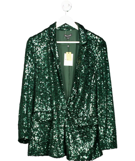 Whistles Green Sequin Single Breasted Blazer UK 12