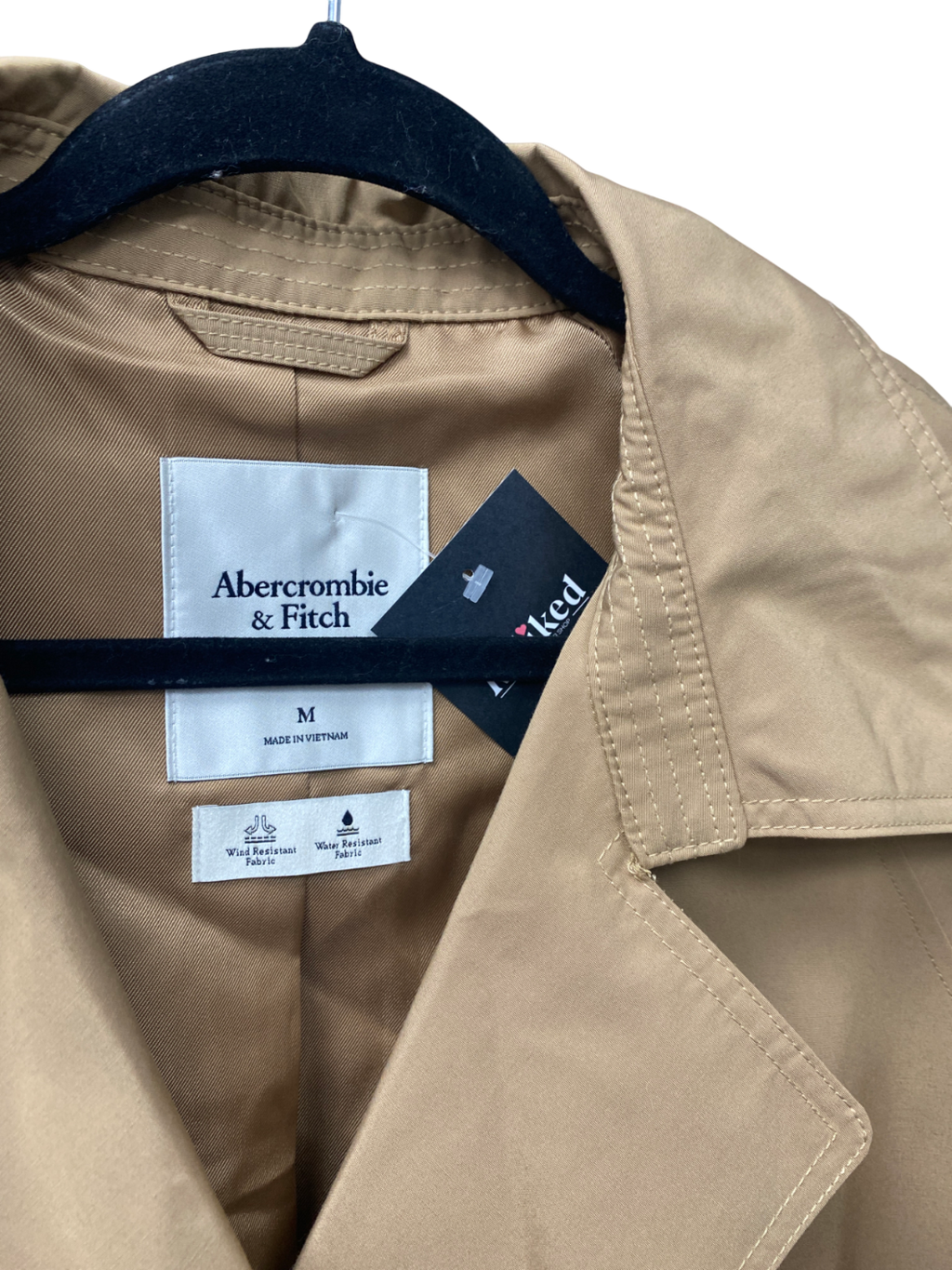 Abercrombie & Fitch Beige Relaxed Short Trench Coat UK M