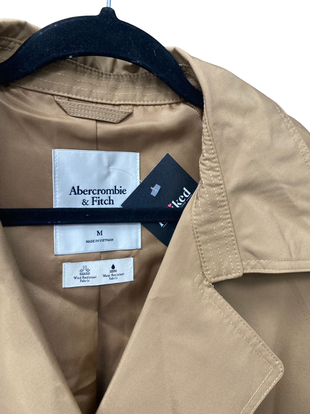 Abercrombie & Fitch Beige Relaxed Short Trench Coat UK M
