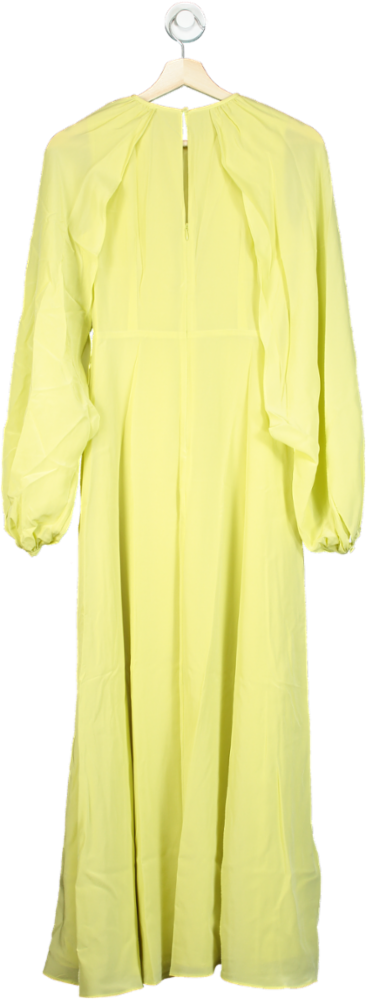 Hobbs Pastel Yellow Acacia Silk Dress UK 6