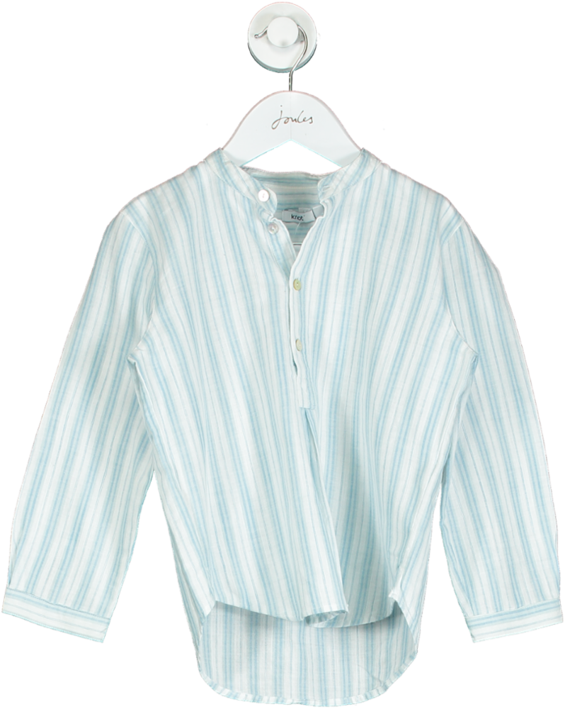 Knot Blue Striped Cotton Shirt UK 6 Yrs