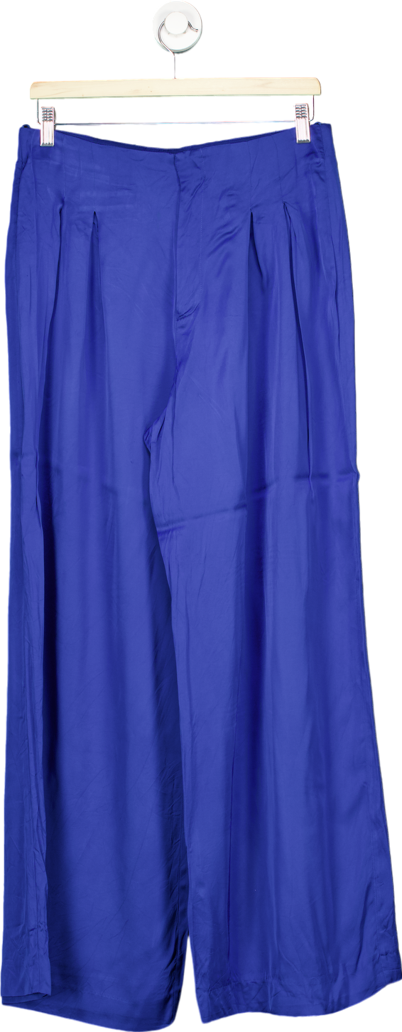 Zara Blue Wide-Leg Trousers UK L