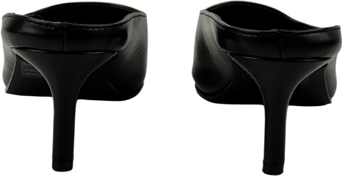 NA-KD Black Squared Toe Mules UK 4 EU 37 👠