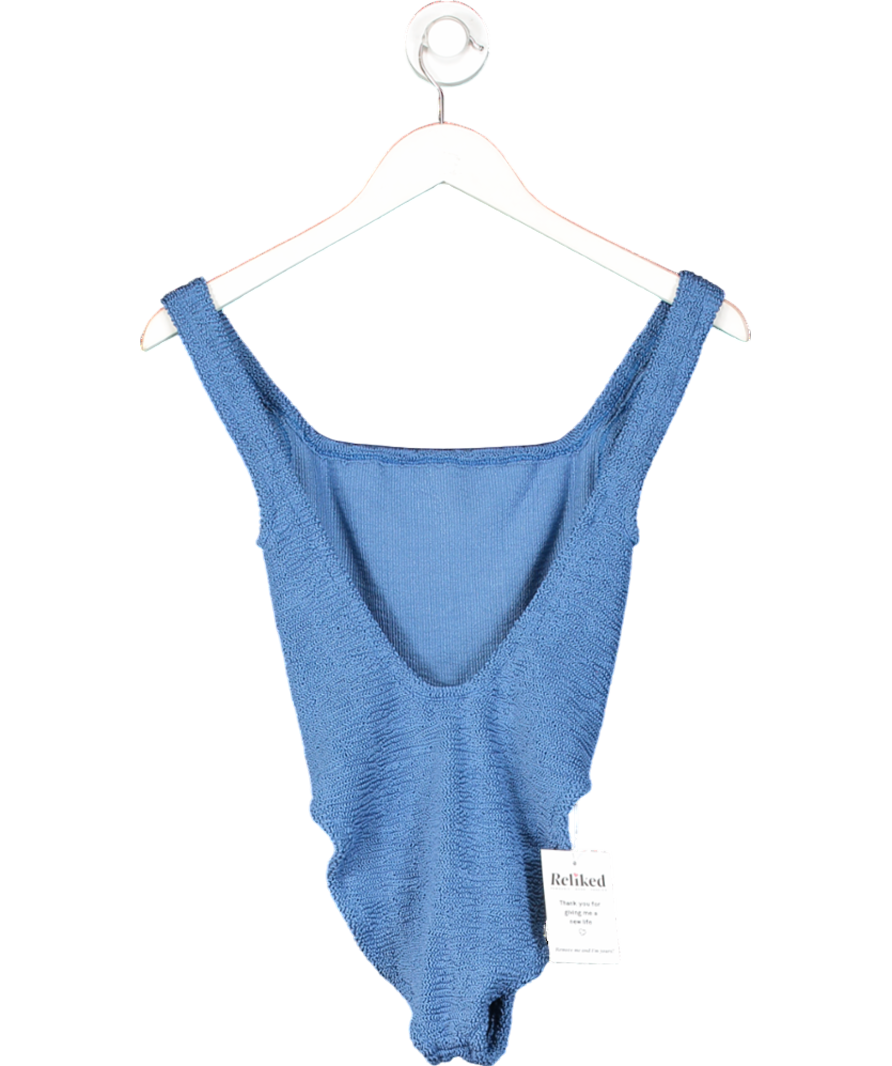 Hunza G Blue Square Neck Swimsuit UK XS/S