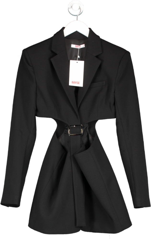bayse Black Alina Cut Out Blazer Dress UK 6