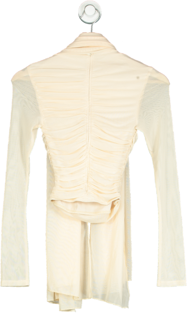 Mars The Label Off White Mesh Sleeve Knot Detail Co Ord UK 6