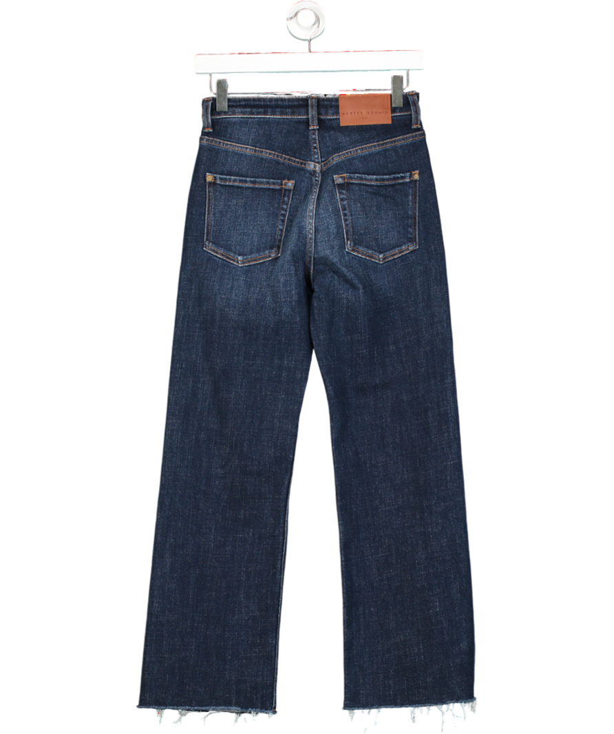 petite studio Blue Theo High Rise Straight Jeans UK XS
