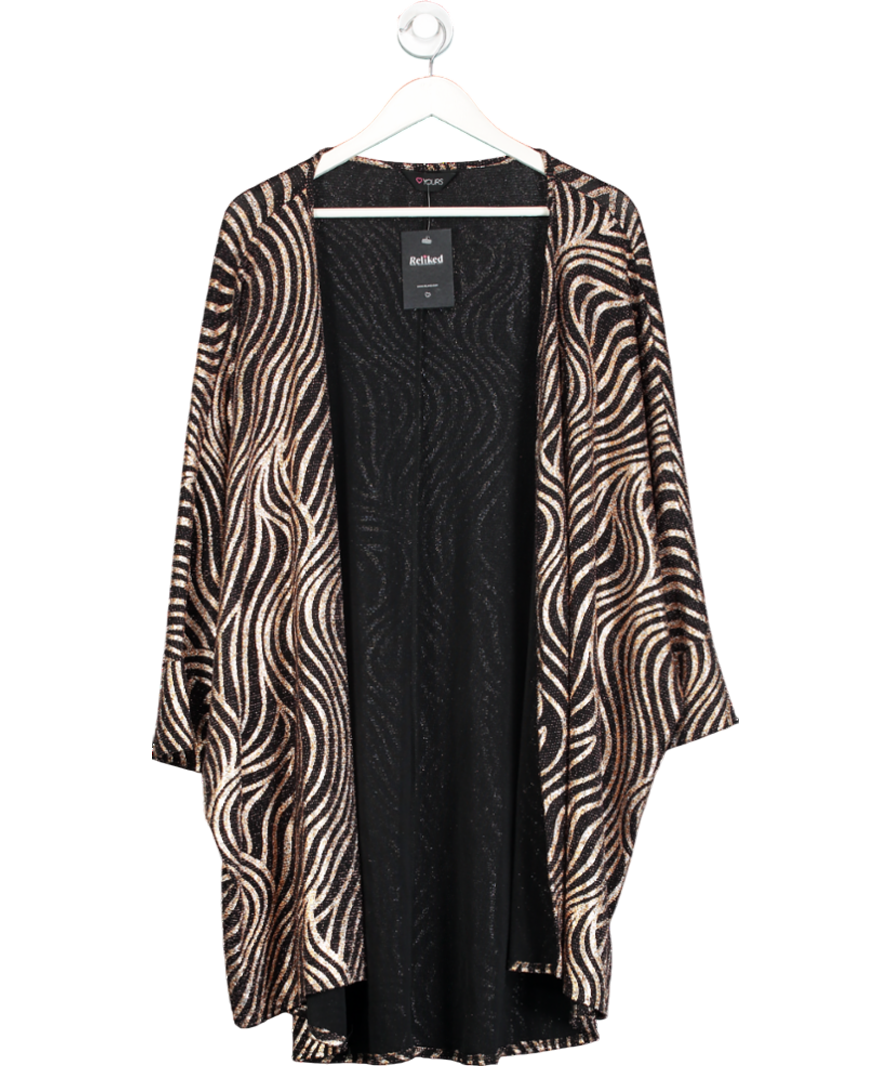Yours Metallic Swirl Batwing Cardigan UK 30