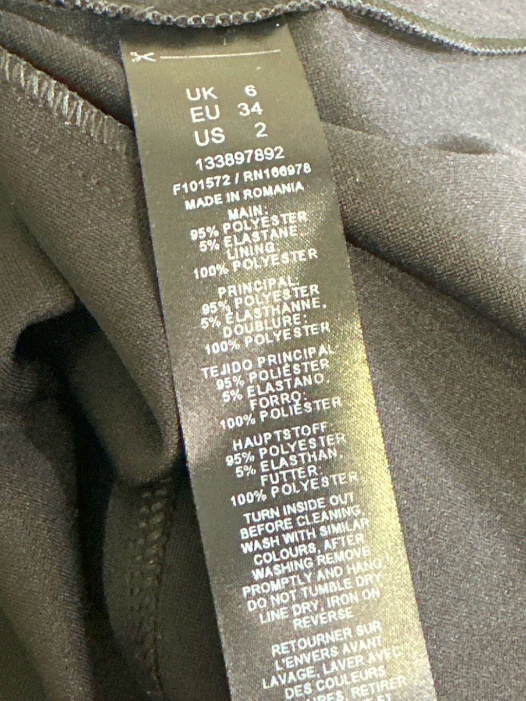 ASOS Black Maxi Dress with Hardware Detail UK 6