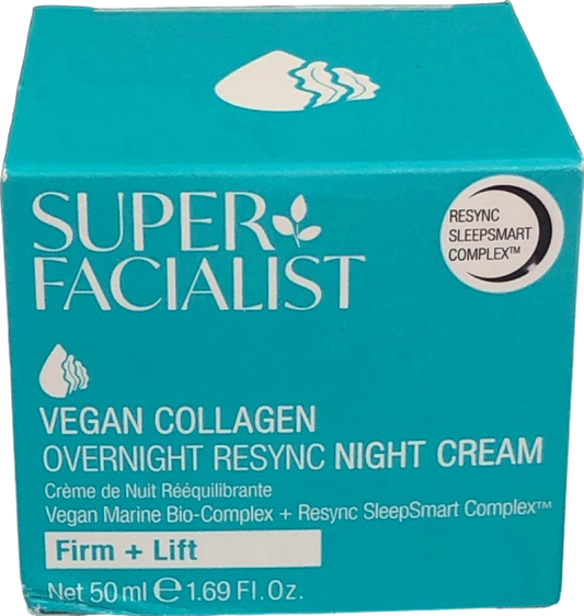 Super Facialist Vegan Collagen Overnight Resync Night Cream Firm + Lift 50 ml