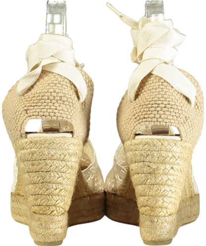 Penelope Chilvers Cream High Valenciana Lace Espadrille UK 3 EU 36 👠