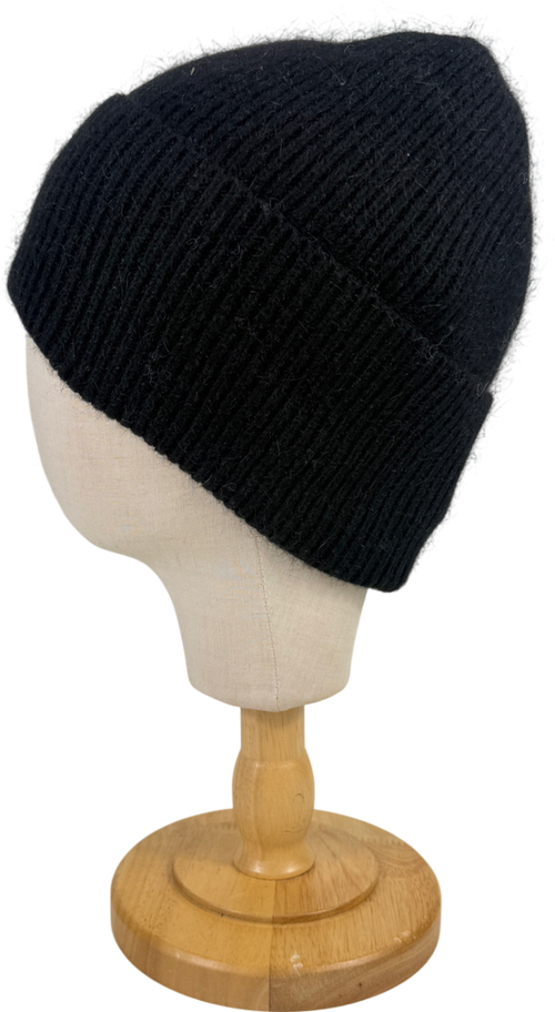 Alvii Black Beanie Hat One Size