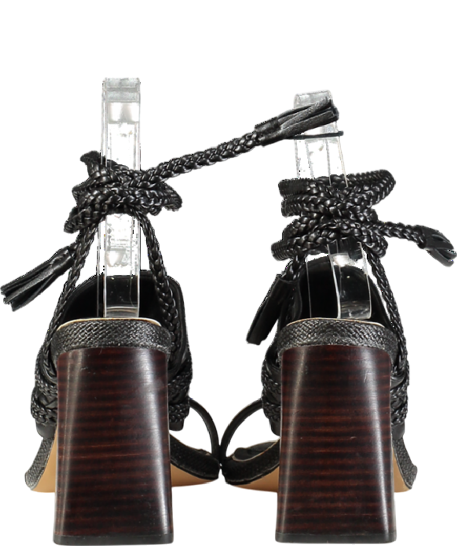 River Island Black Strappy Block Heels UK 3 EU 36 👠