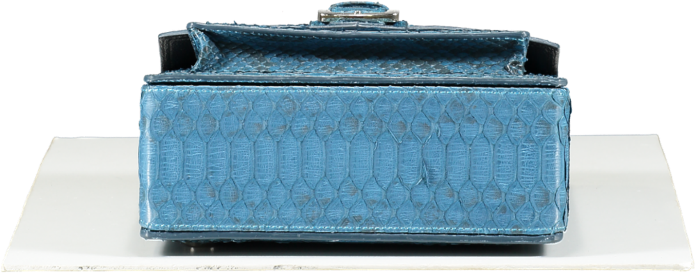 S'uvimal Blue Python Skin backpack /Crossbody Bag