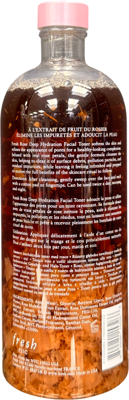 fresh Rose Deep Hydration Facial Toner 400ml