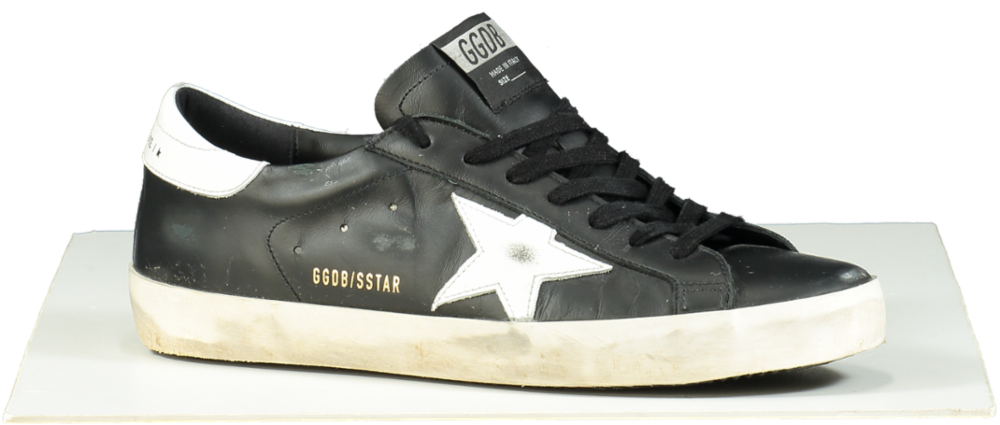 Golden Goose Black Superstar Sneakers UK 8 EU 42